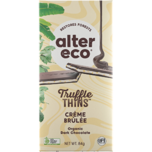 Chocolate Organic Creme Brulee Dark Truffle Thins (12x84g)