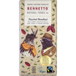 Organic Dark Chocolate Toasted Hazelnut (12x80g)