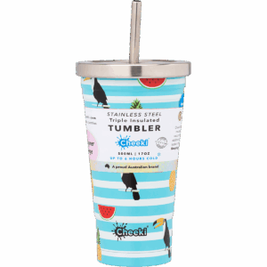 Insulated Tumbler Toucan with S/Steel Straw (500ml)