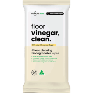 Vinegar Clean Floor Plastic Free Wipes (40pk)