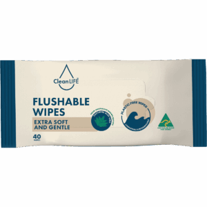 Flushable Plastic Free Wipes Extra Soft and Gentle (40pk)