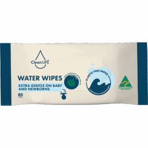 Water Plastic Free Wipes Extra Gentle Baby and Newborns (80pk)