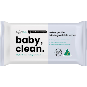 Baby Clean Extra Gentle Plastic Free Wipes (120pk)