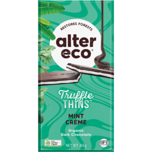Chocolate Organic Mint Creme Dark Truffle Thins (12x84g)