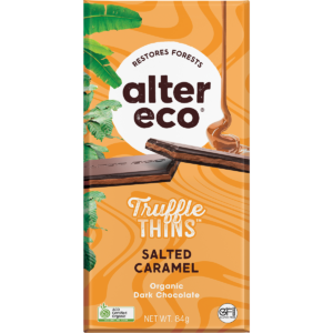 Chocolate Organic Salted Caramel Dark Truffle Thins (12x84g)