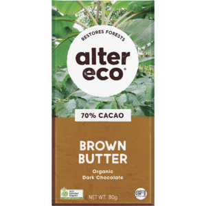 Chocolate Organic Dark Brown Butter (12x80g)