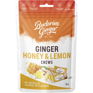 Ginger Honey & Lemon Chews (50g)
