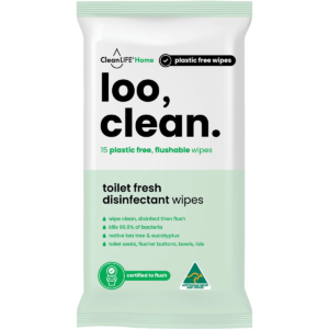 Loo Clean Flushable Plastic Free Wipes (15pk)