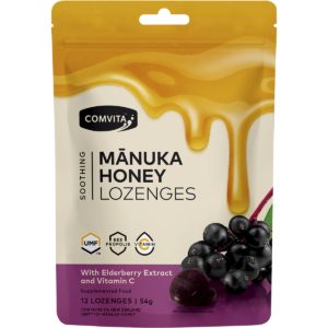 Manuka Honey Lozenges Elderberry Extract & Vitamin C (12x4.5g)